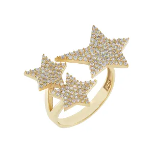 Pavé Triple Star Ring
