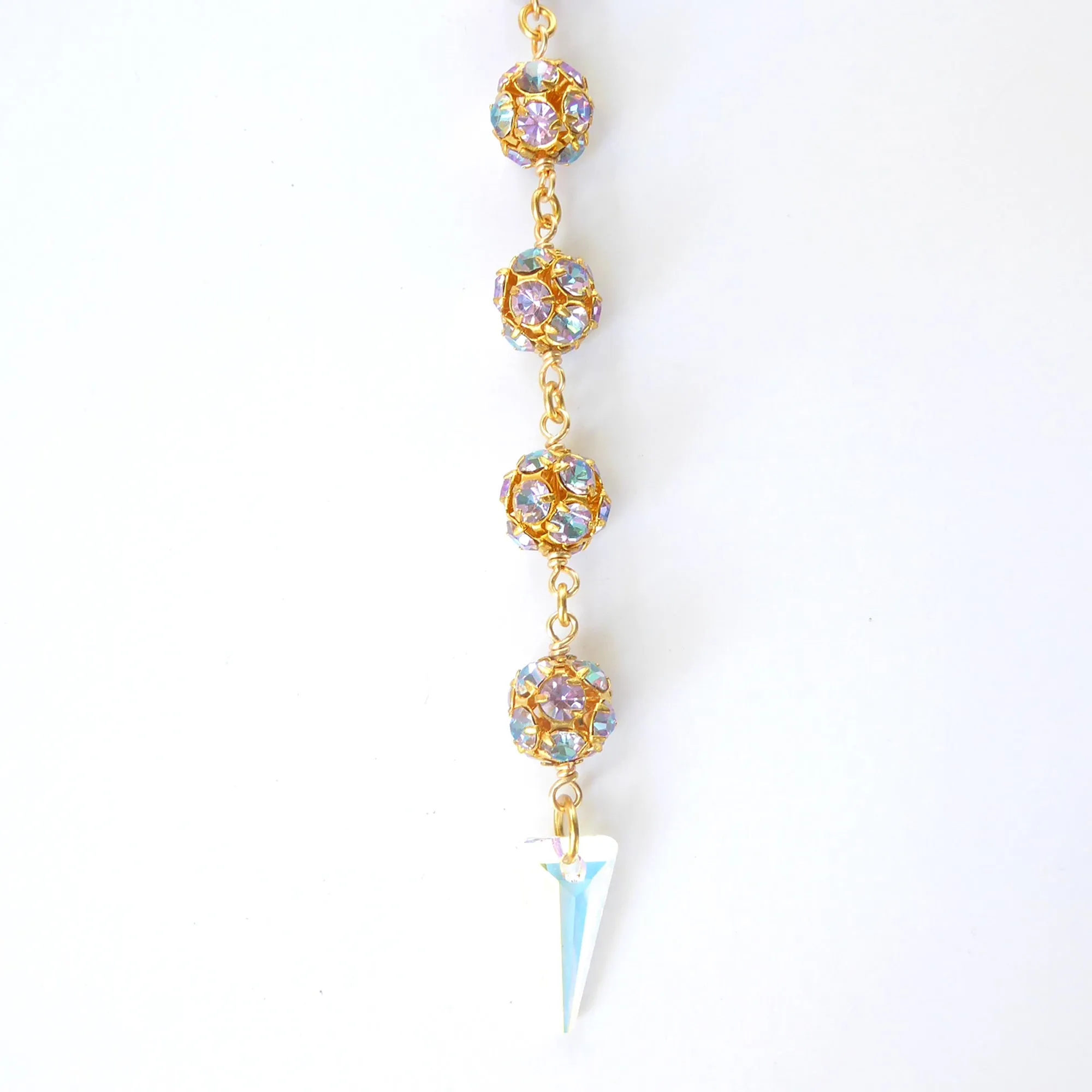 Pearl pastel crystal necklace