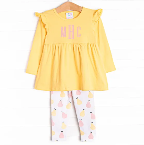 Perfect Pear Legging Set, Yellow