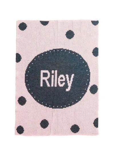 PERFORATED CIRCLE & POLKA DOTS STROLLER BLANKET