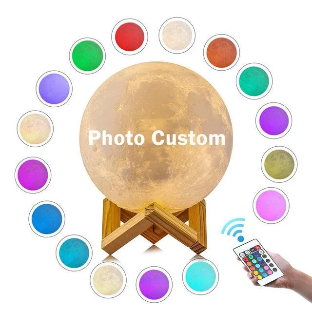 Personalized, Custom 3D Moon Lamp