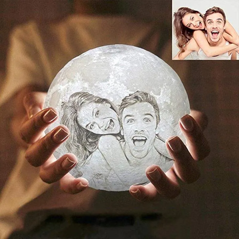 Personalized, Custom 3D Moon Lamp