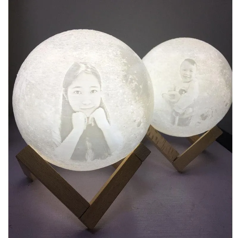 Personalized, Custom 3D Moon Lamp
