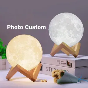 Personalized, Custom 3D Moon Lamp