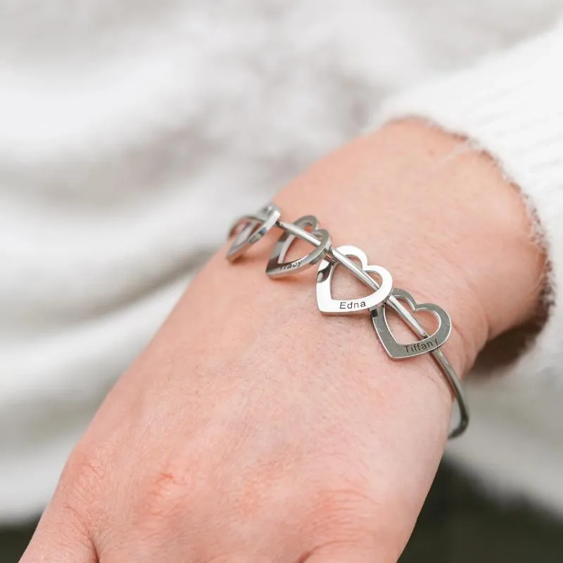 Personalized Design Charms Bangle Bracelet
