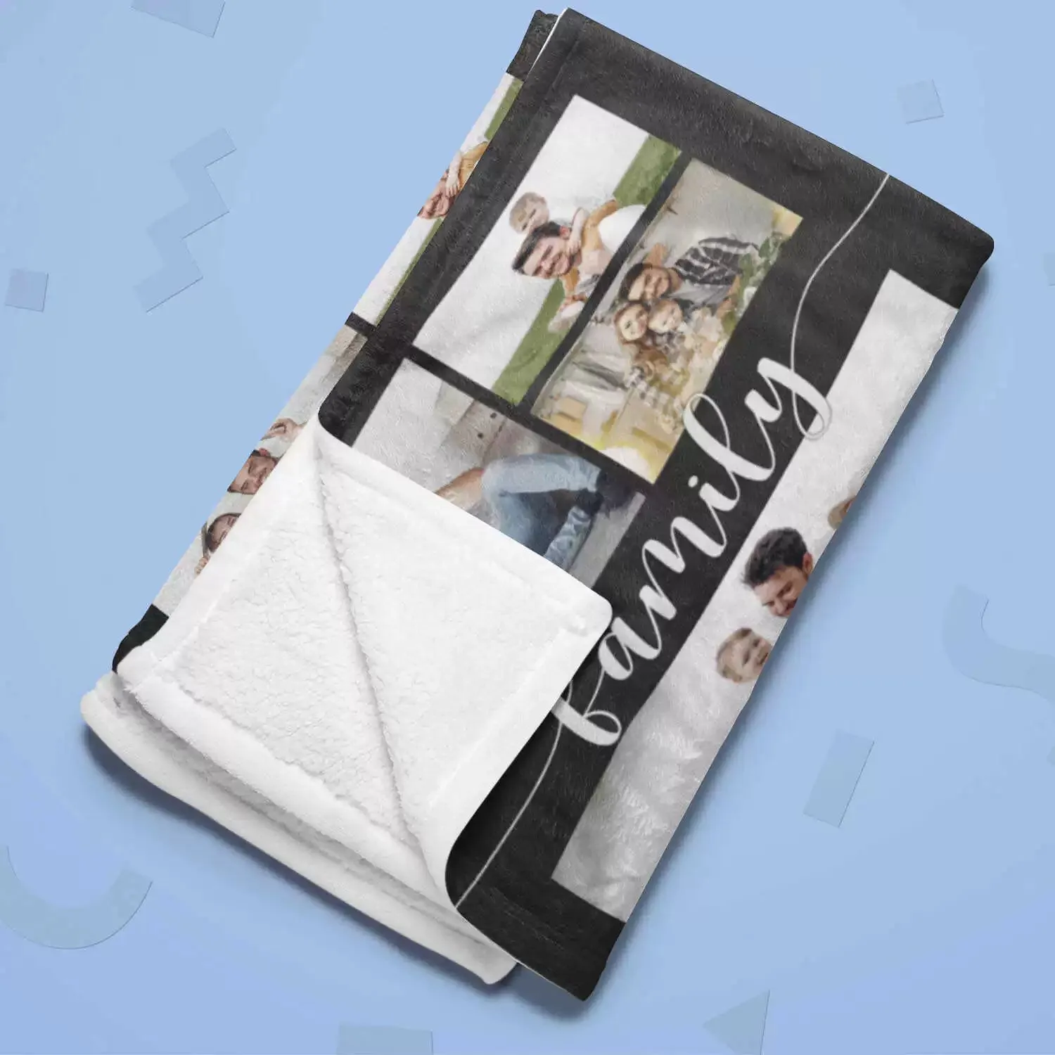 Personalized Family Photo Blanket Collage Fleece Blanket
