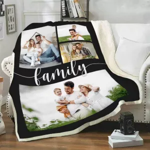 Personalized Family Photo Blanket Collage Fleece Blanket