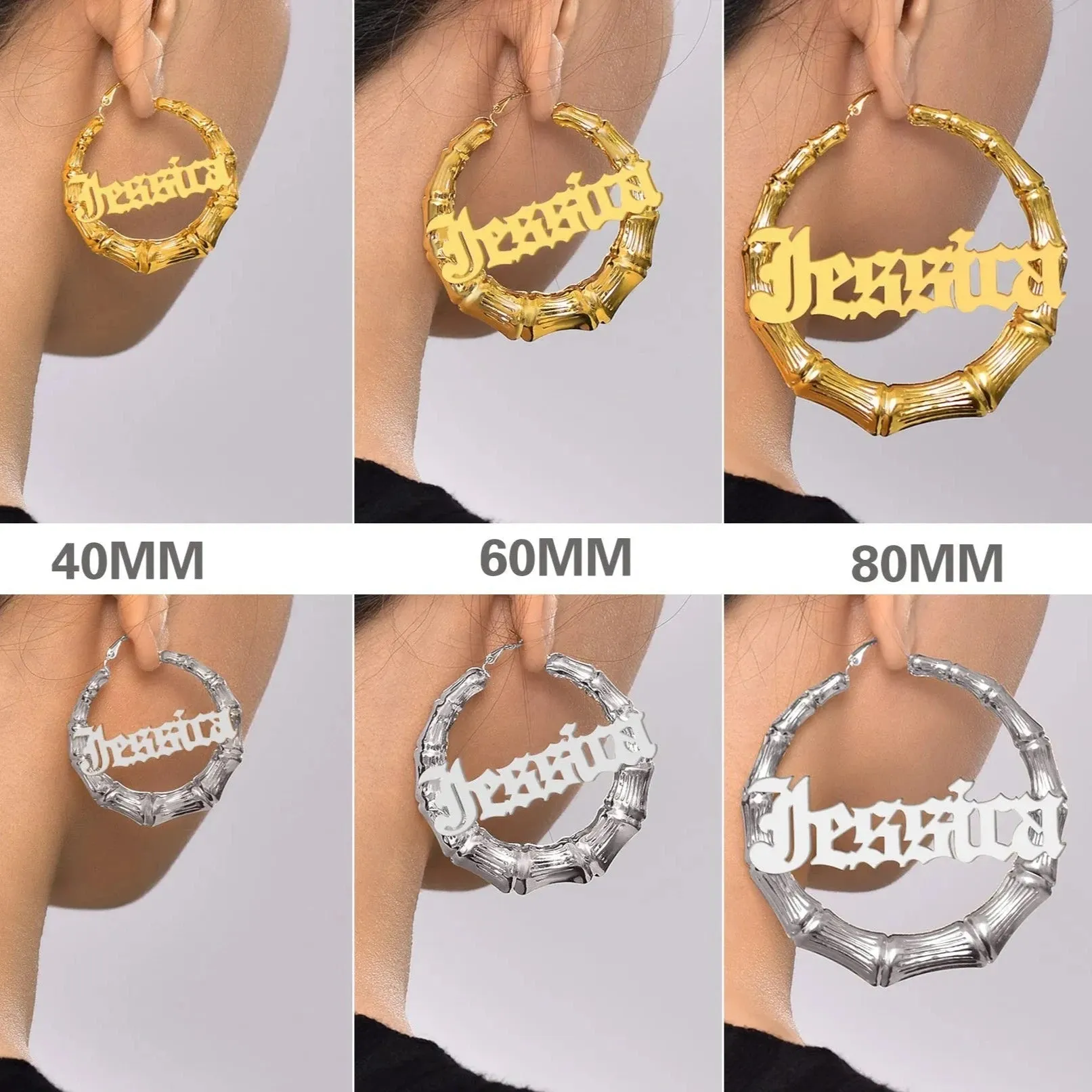 Personalized Letters Hoop Earrings