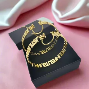 Personalized Letters Hoop Earrings