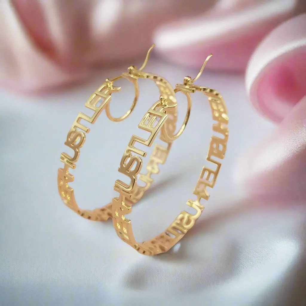 Personalized Letters Hoop Earrings