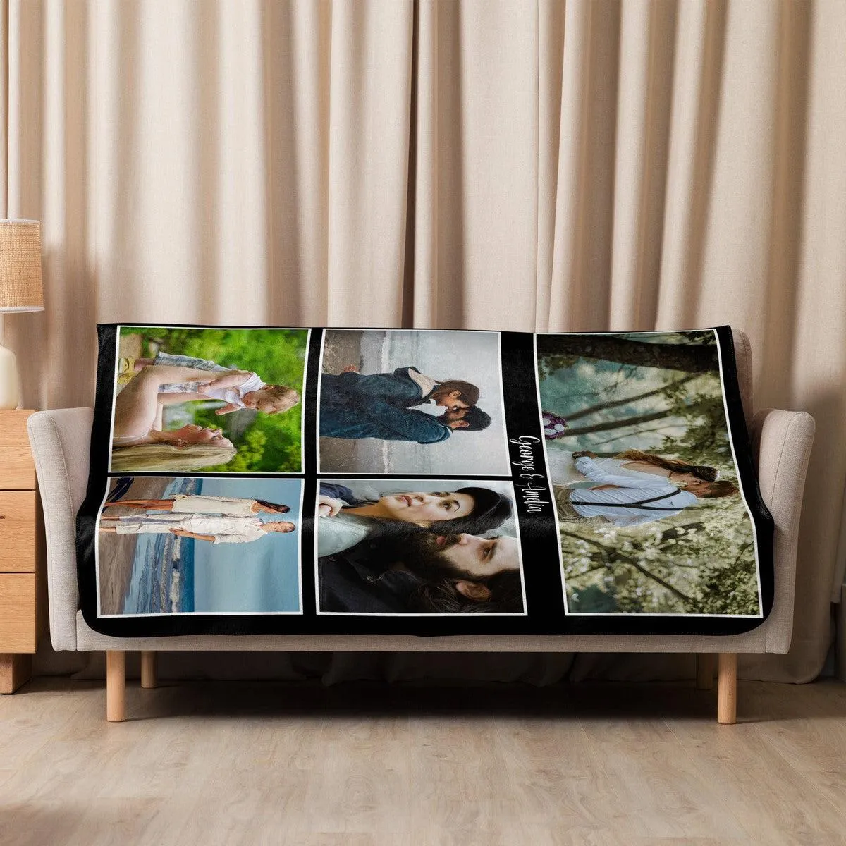 Personalized Photos Sherpa Blanket