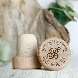 Personalized Wine Stopper Custom Monogram