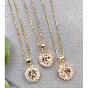 Petite Crystal Luxe Initial Necklaces