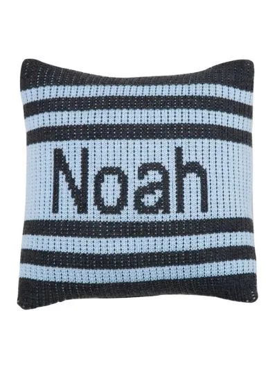 PIN STRIPES & NAME PILLOW