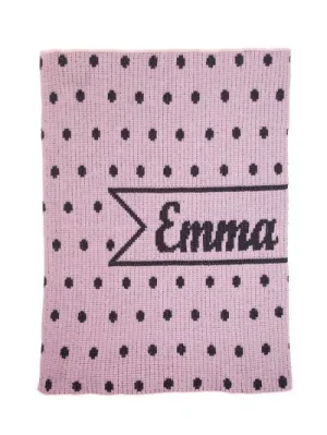 PINT-SIZED POLKA DOTS & NAME BANNER BLANKET