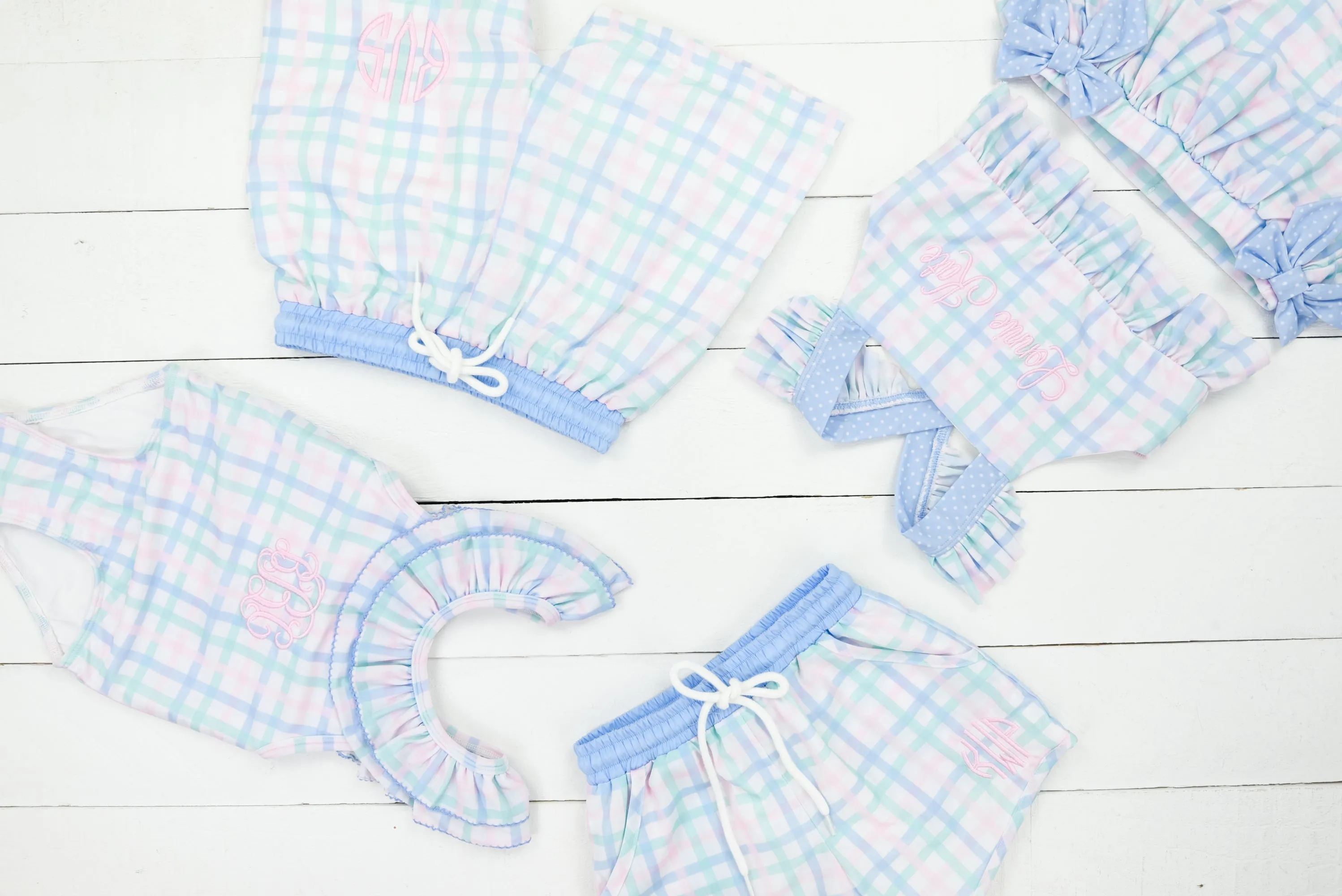 Plaid Regular Swim Trunks