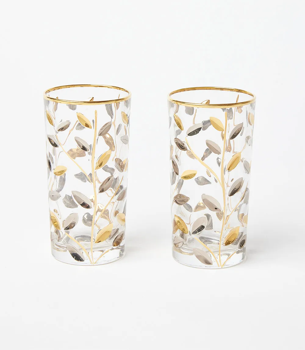 Platinum And Gold Crystal Drink Glass