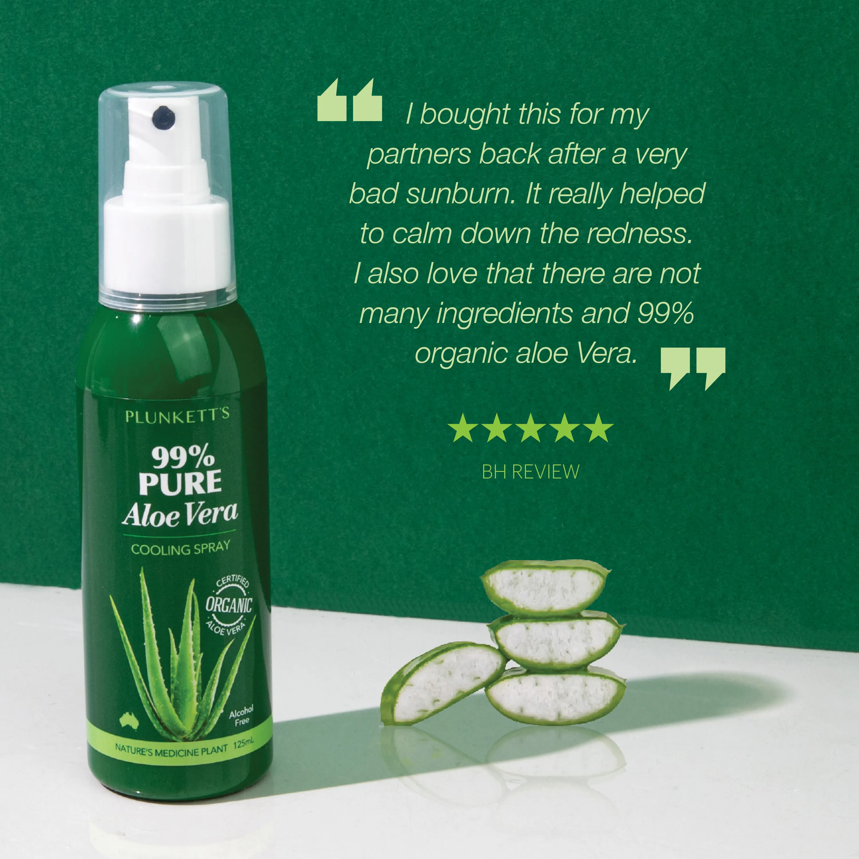Plunkett's 99% Pure Aloe Vera Cooling Spray