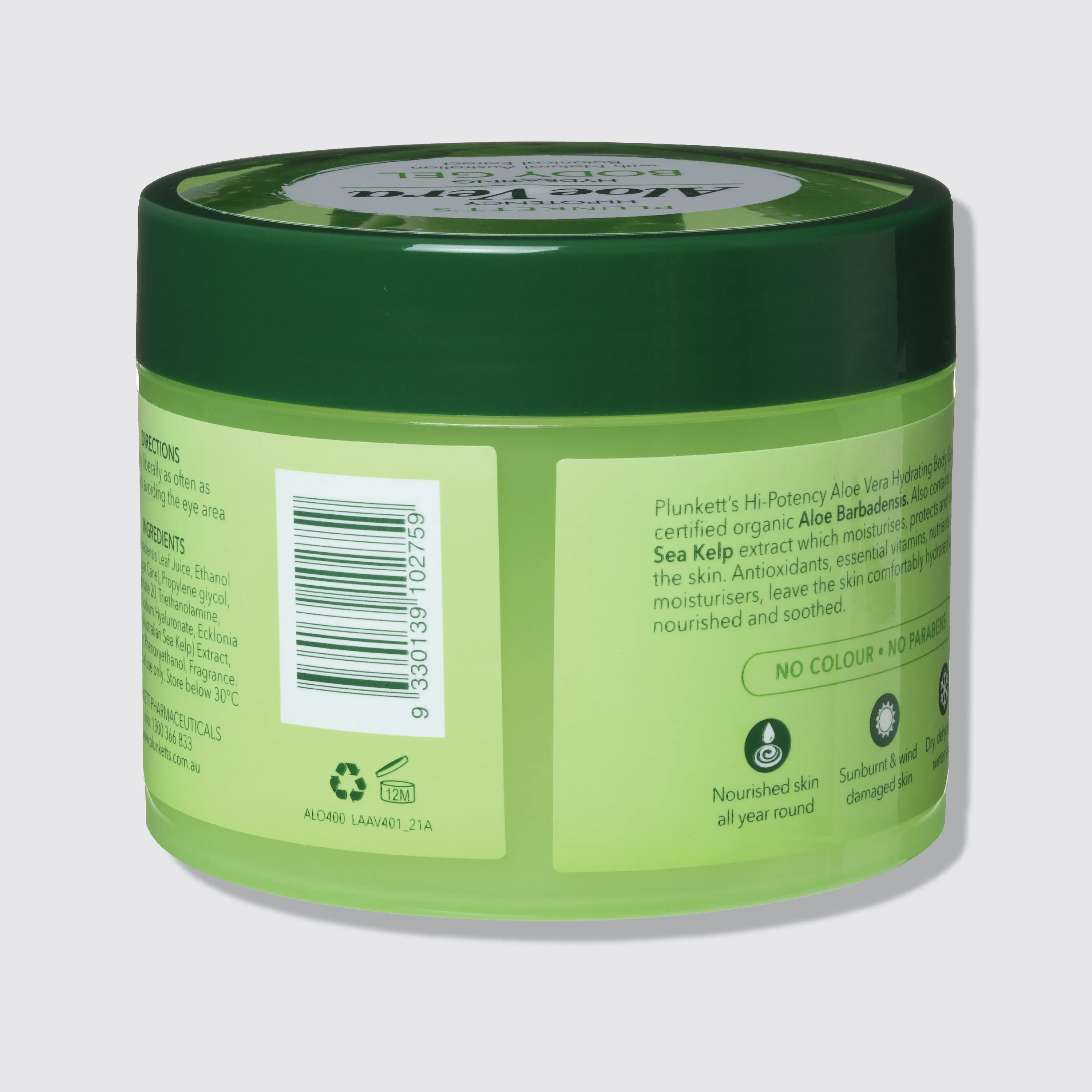 Plunkett's Hi-Potency Aloe Vera - Hydrating Body Gel