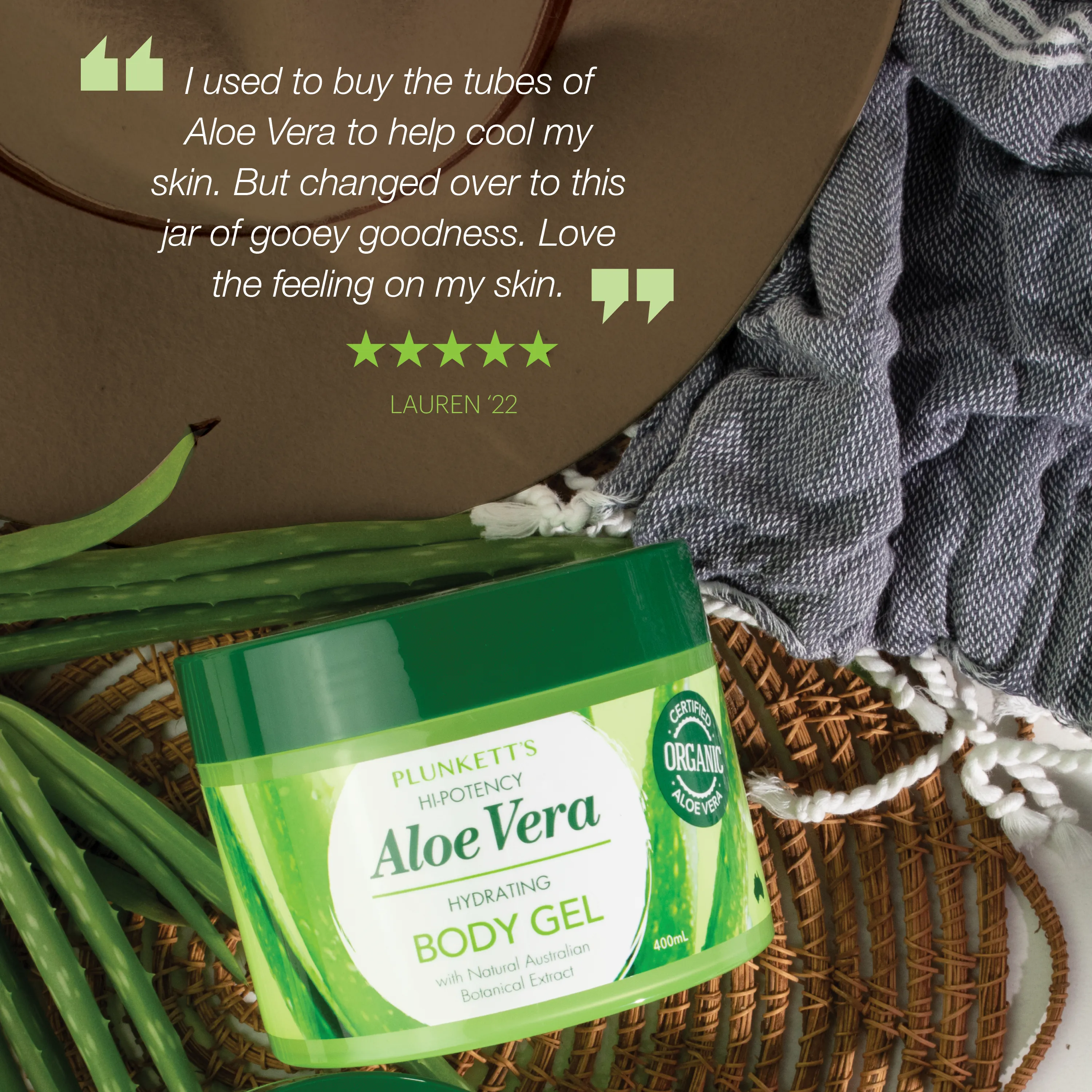 Plunkett's Hi-Potency Aloe Vera - Hydrating Body Gel