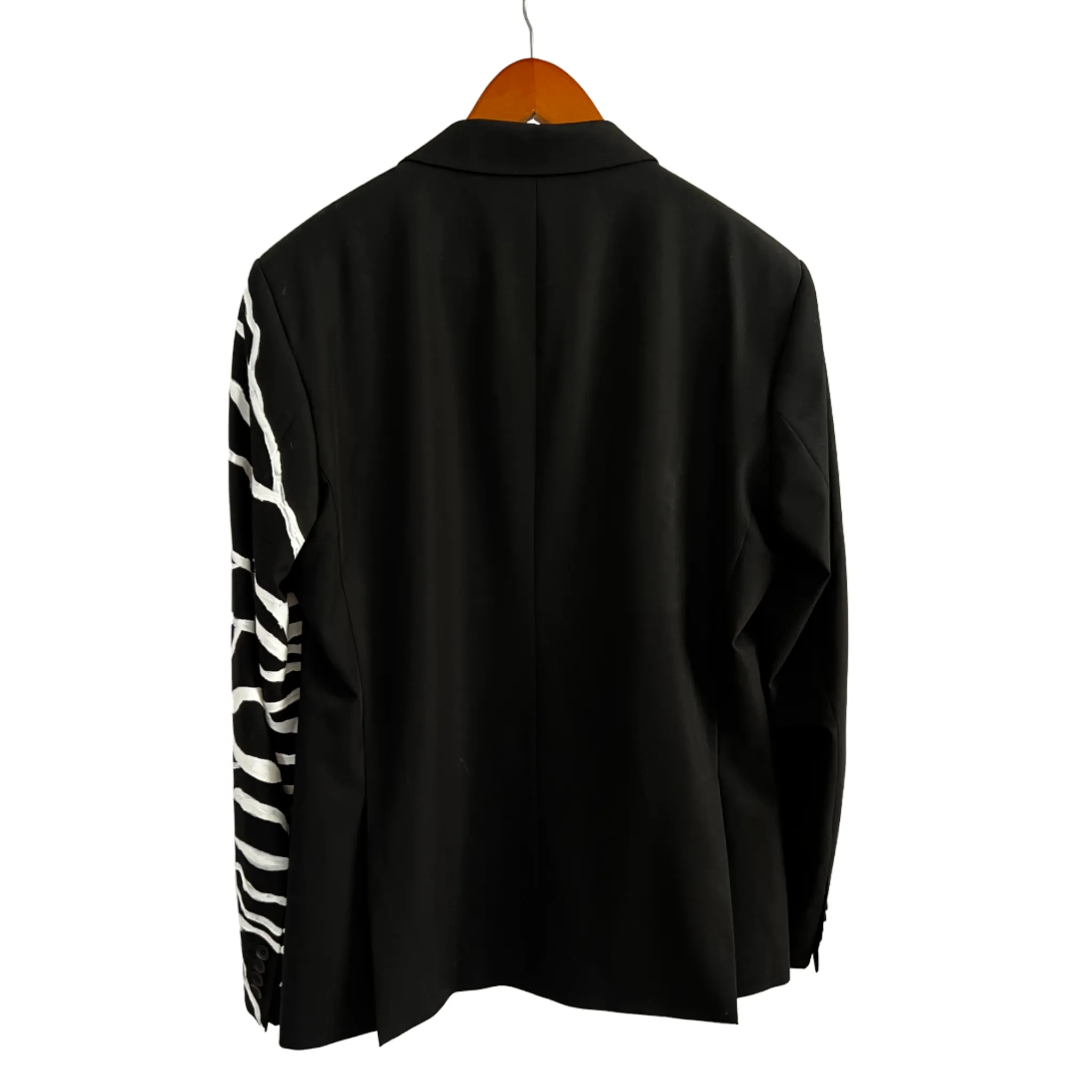 Poppy Zebra - Hand-Painted Suit Blazer
