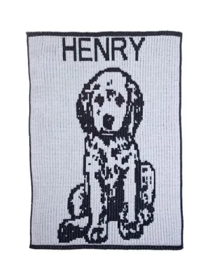 PUPPY DOG & NAME STROLLER BLANKET