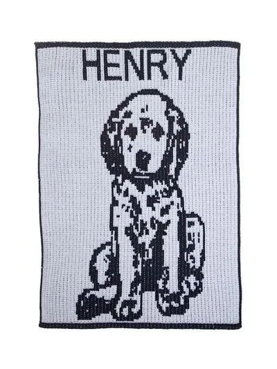 PUPPY DOG & NAME STROLLER BLANKET