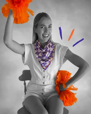Purple   Orange Checkerboard Gameday
