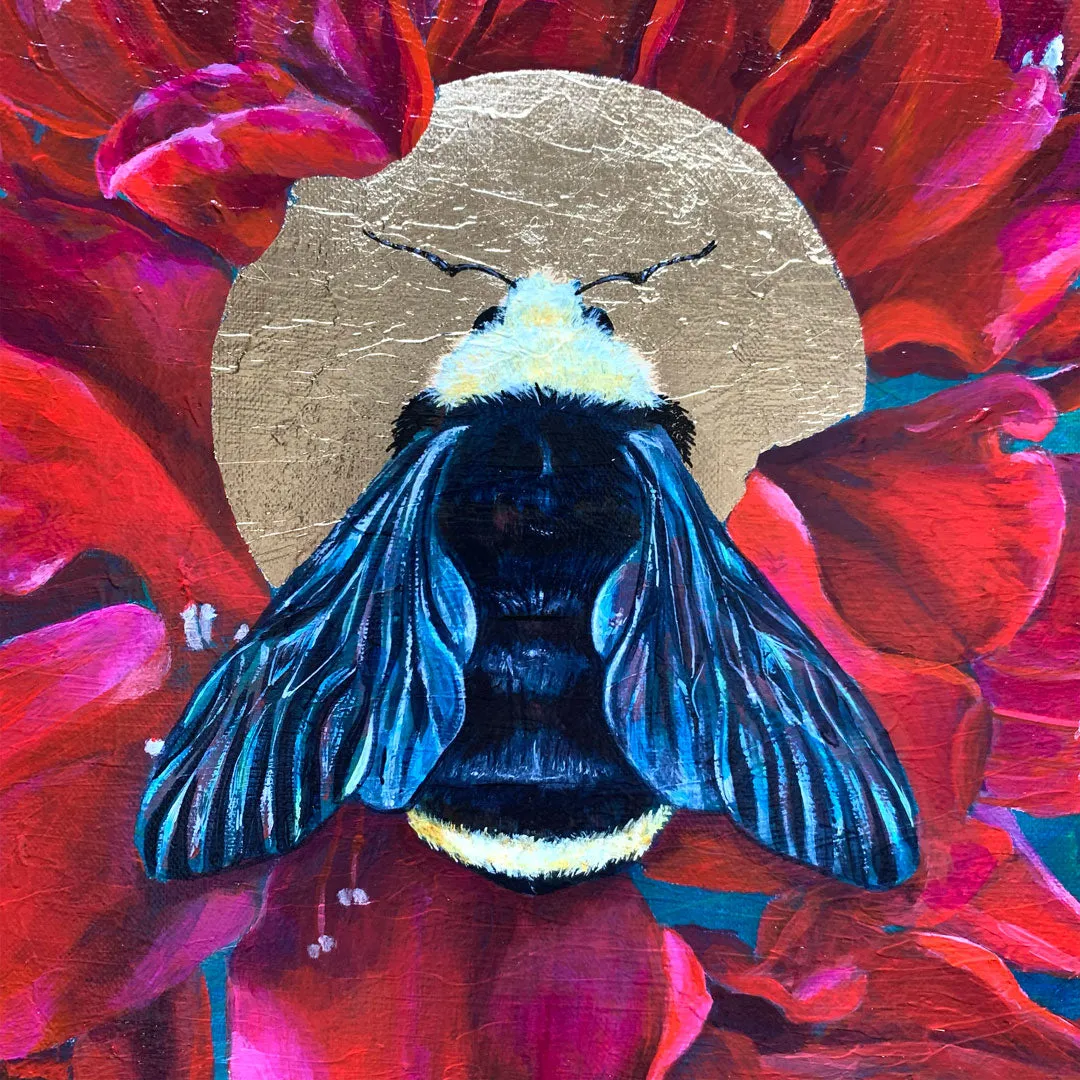 "Flow" Obscure Bumblebee Painting 10x10