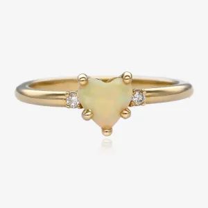 Radiant Sweetheart Opal Gold Ring