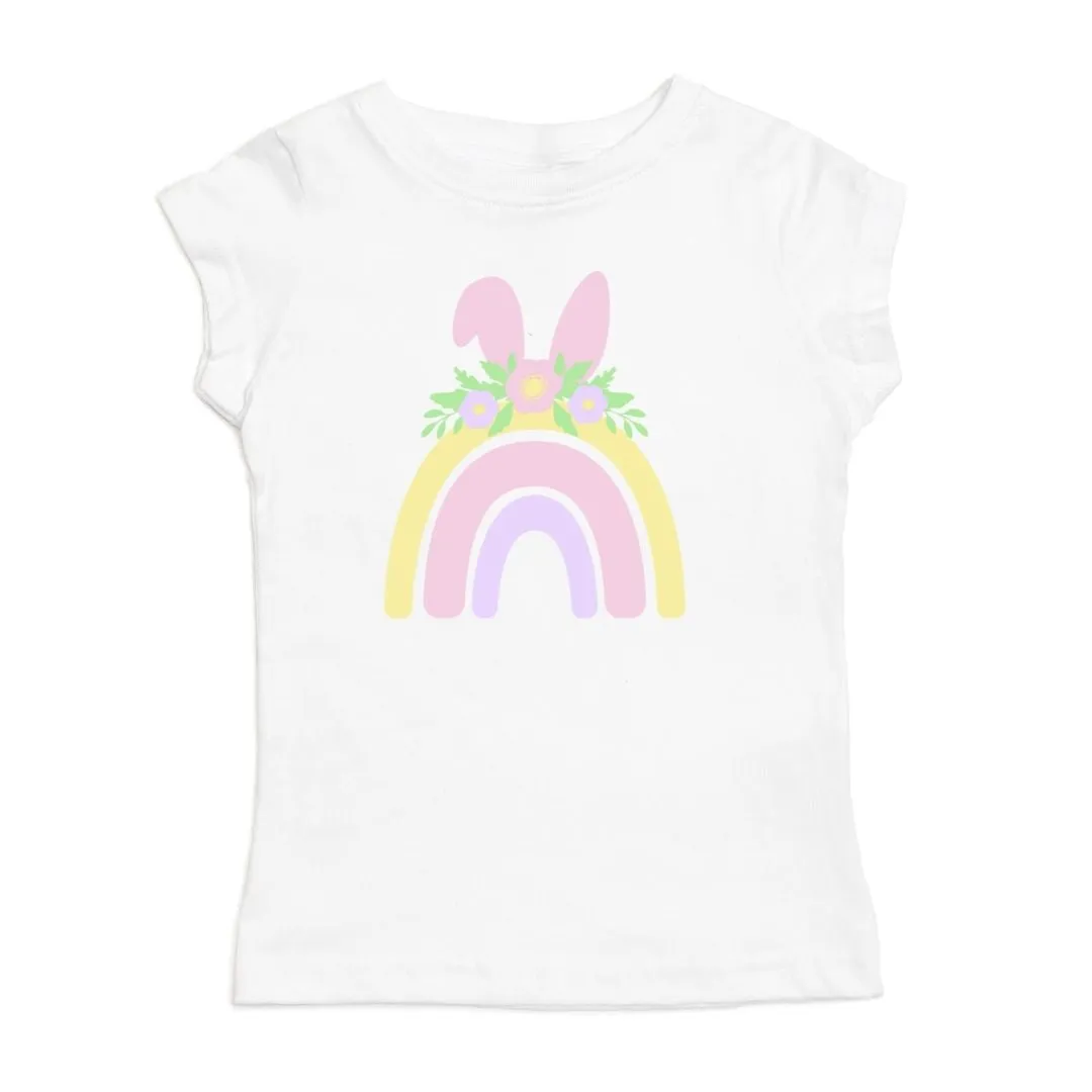 Rainbow Bunny S/S White Tee