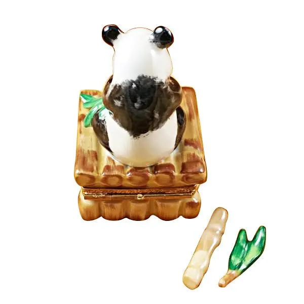 Removable Bamboo & Green Leaf Panda Branch