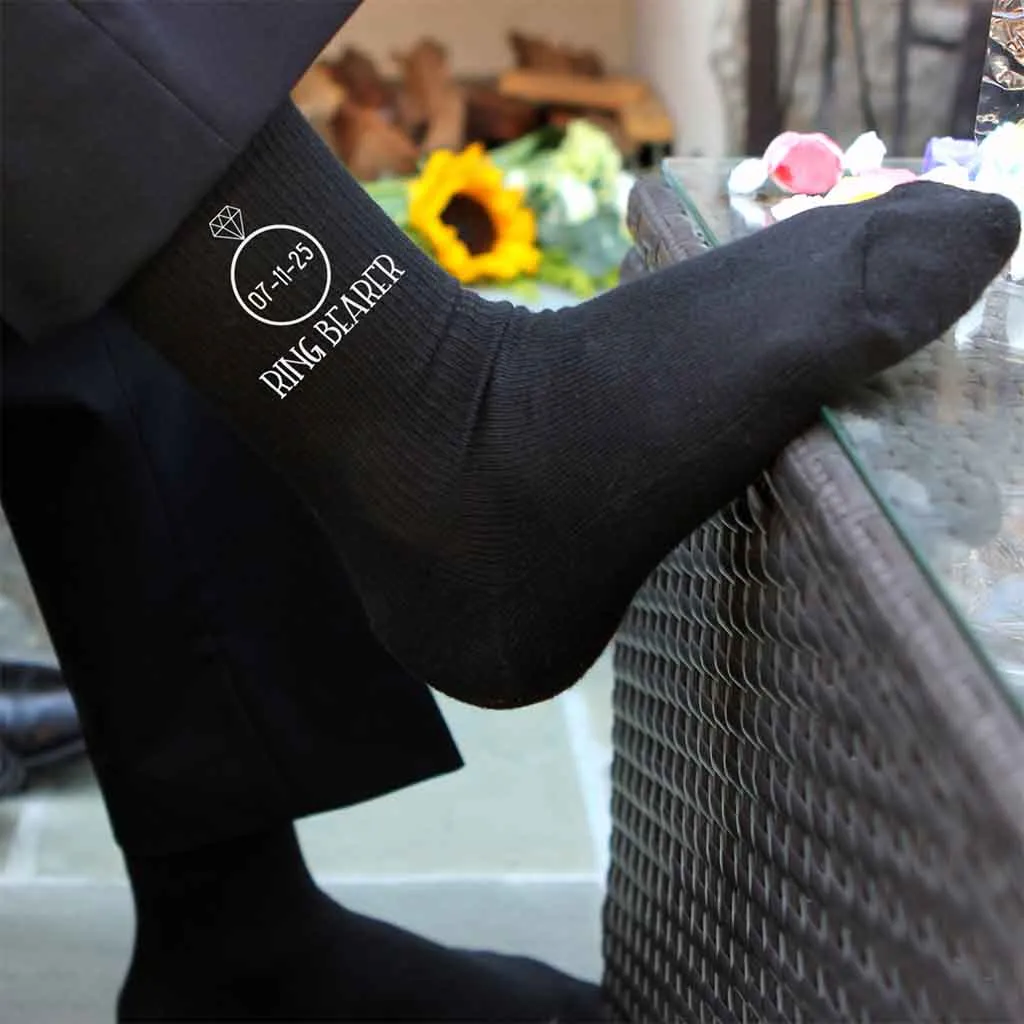 Ring Bearer Wedding Socks  Personalized with the Date