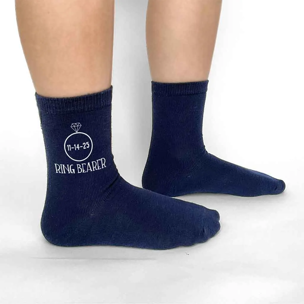 Ring Bearer Wedding Socks  Personalized with the Date