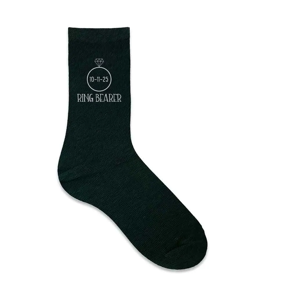 Ring Bearer Wedding Socks  Personalized with the Date