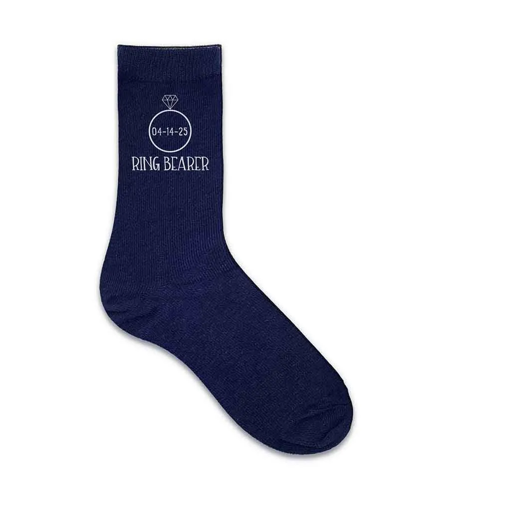 Ring Bearer Wedding Socks  Personalized with the Date