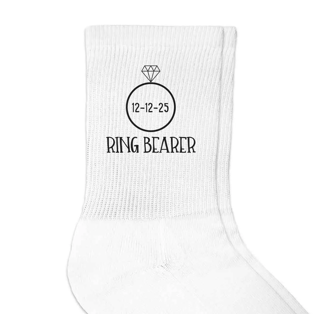 Ring Bearer Wedding Socks  Personalized with the Date