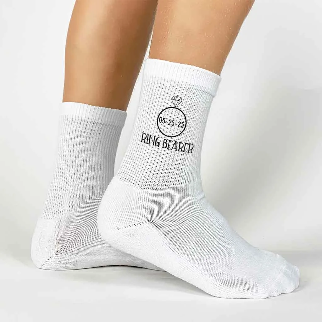 Ring Bearer Wedding Socks  Personalized with the Date