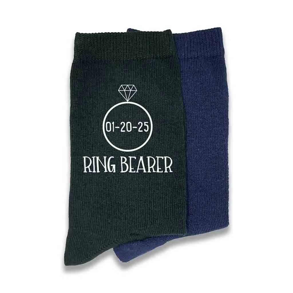 Ring Bearer Wedding Socks  Personalized with the Date