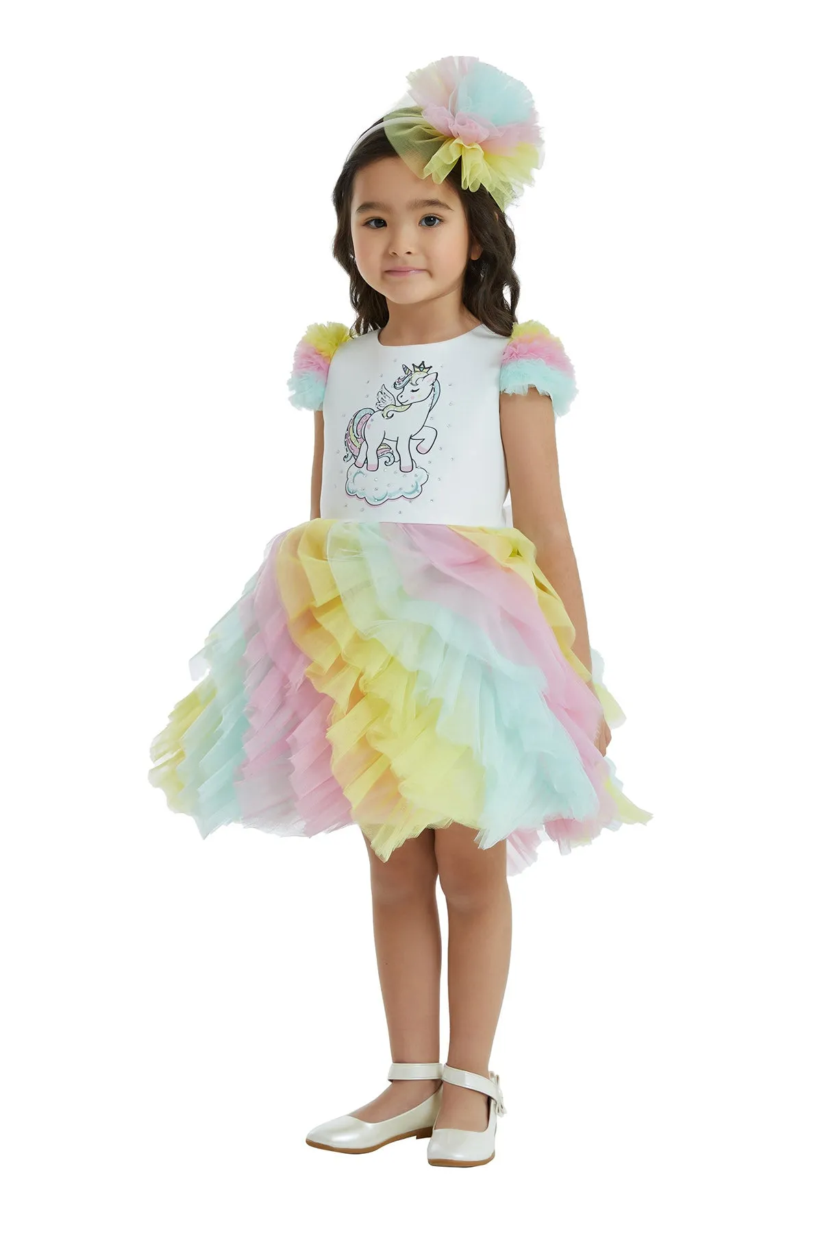 Ruffled Unicorn Birthday Tutu Dress for Girls