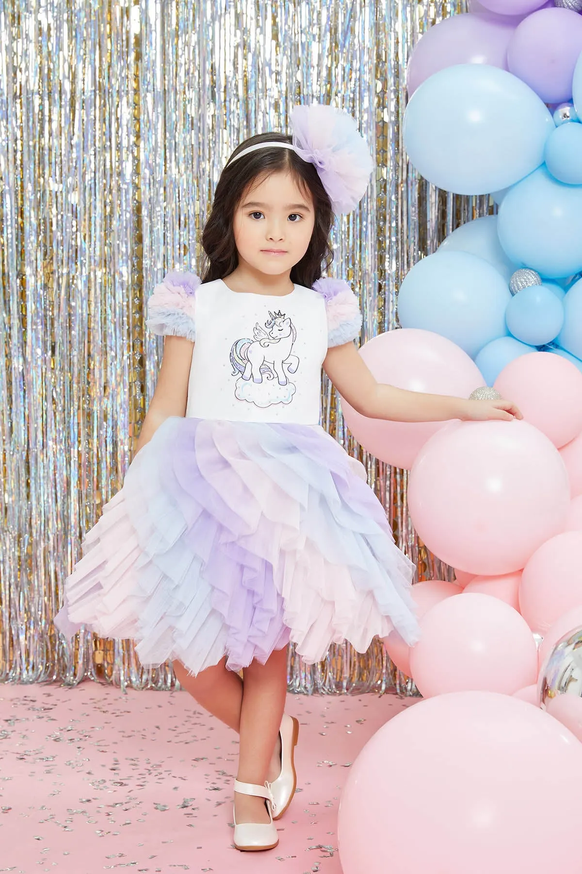 Ruffled Unicorn Birthday Tutu Dress for Girls