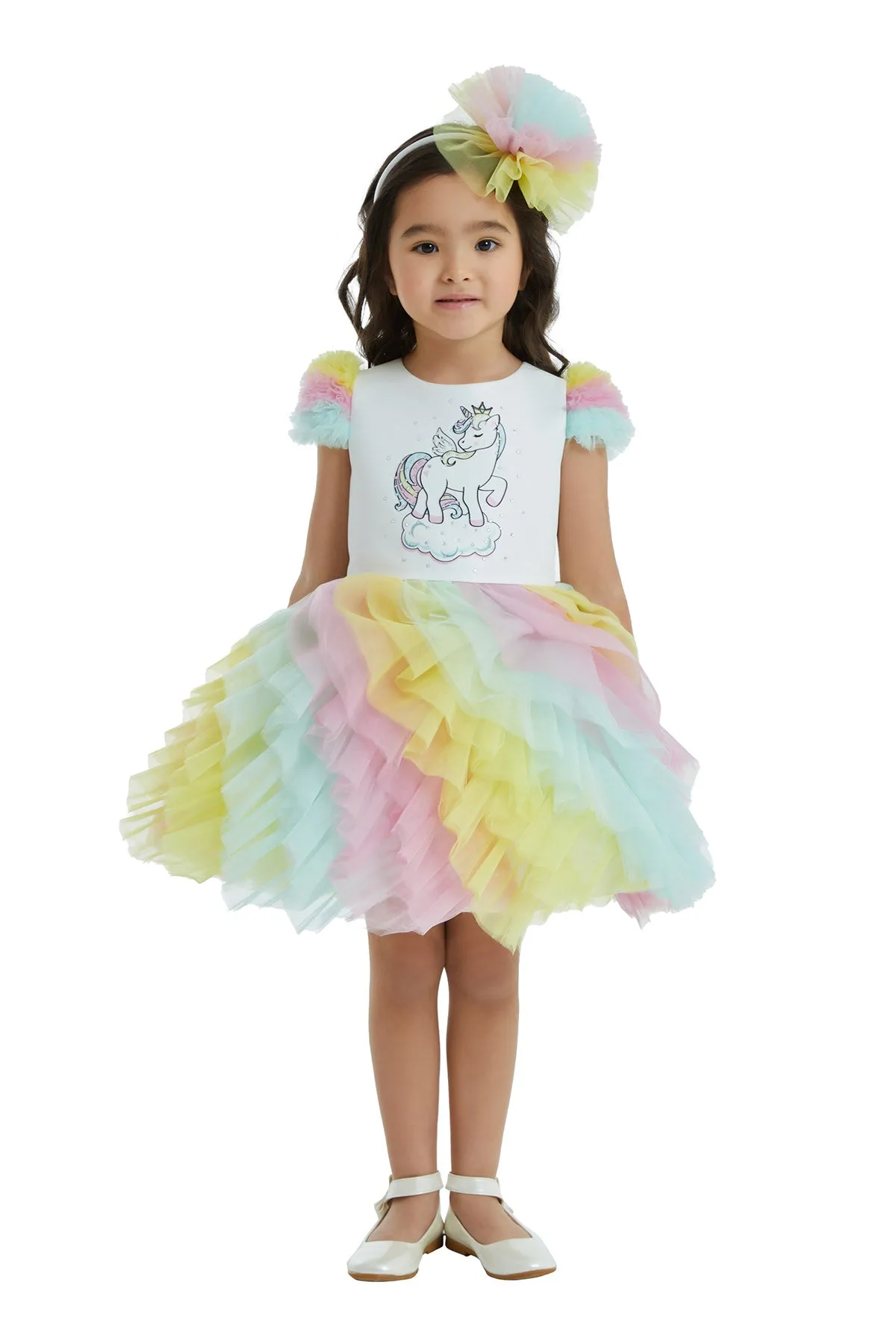 Ruffled Unicorn Birthday Tutu Dress for Girls