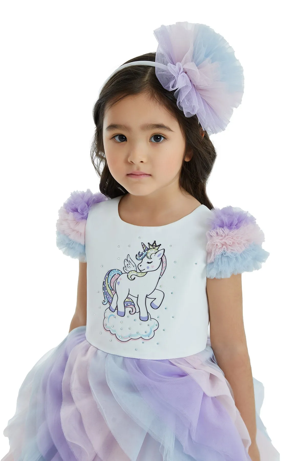 Ruffled Unicorn Birthday Tutu Dress for Girls