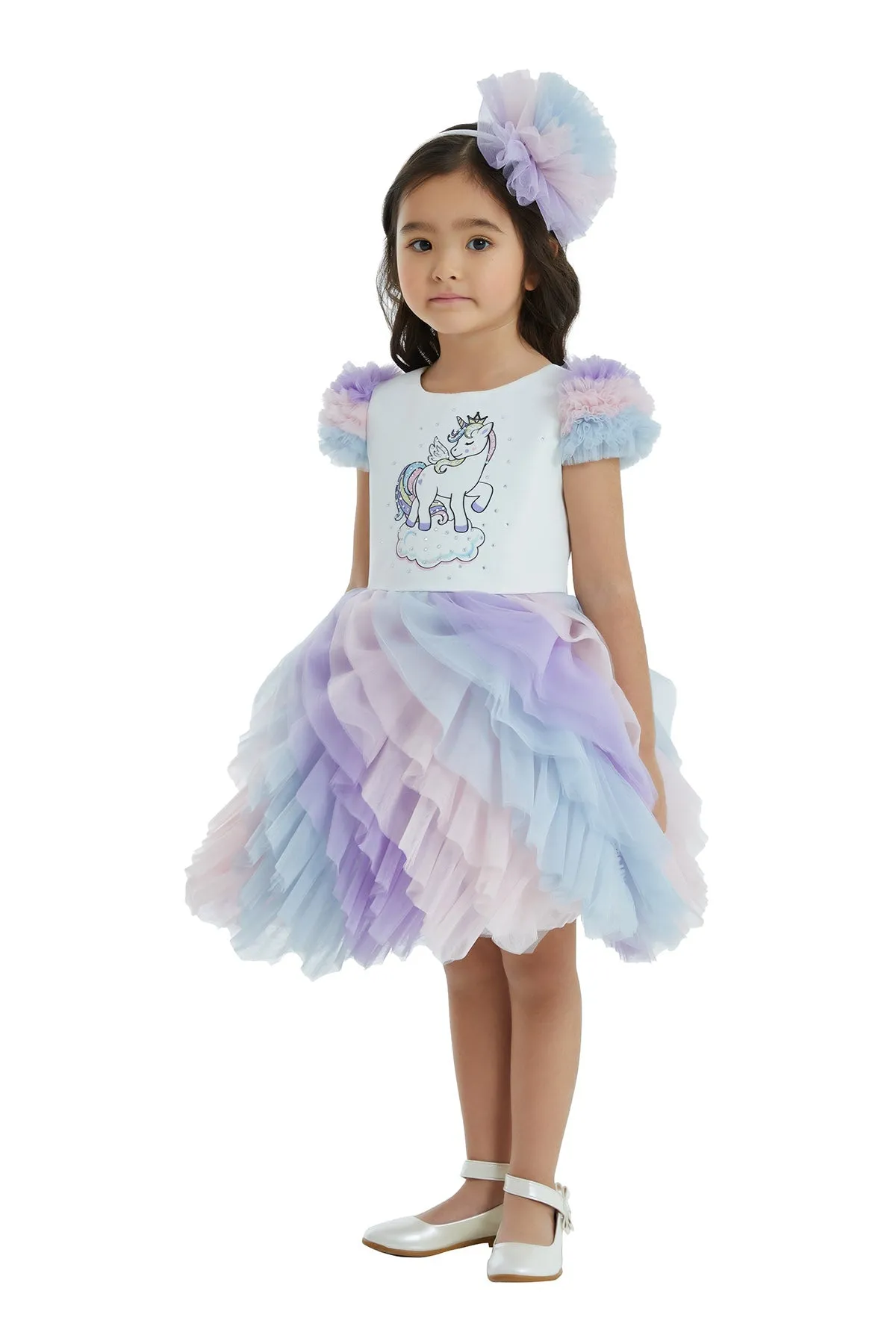 Ruffled Unicorn Birthday Tutu Dress for Girls
