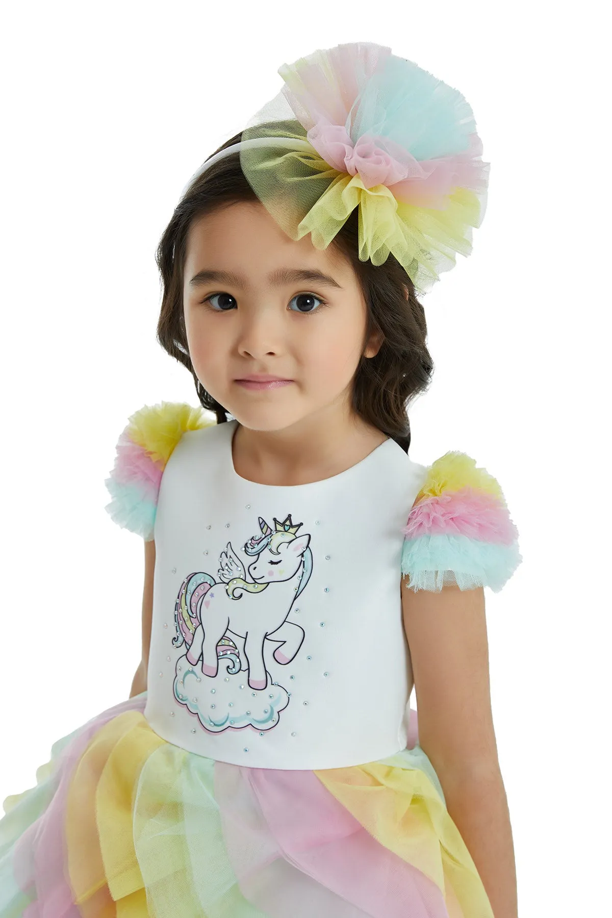 Ruffled Unicorn Birthday Tutu Dress for Girls