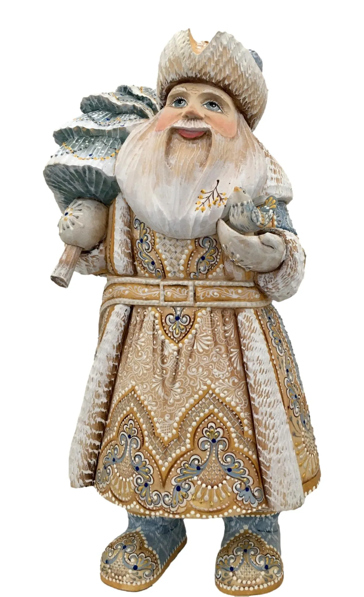 Russian Father Frost White Blue Coat