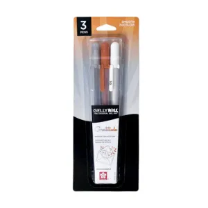 SAKURA GELLY ROLL MOODS - GRATITUDE (SILVER METALLIC, COPPER METALLIC, WHITE)
