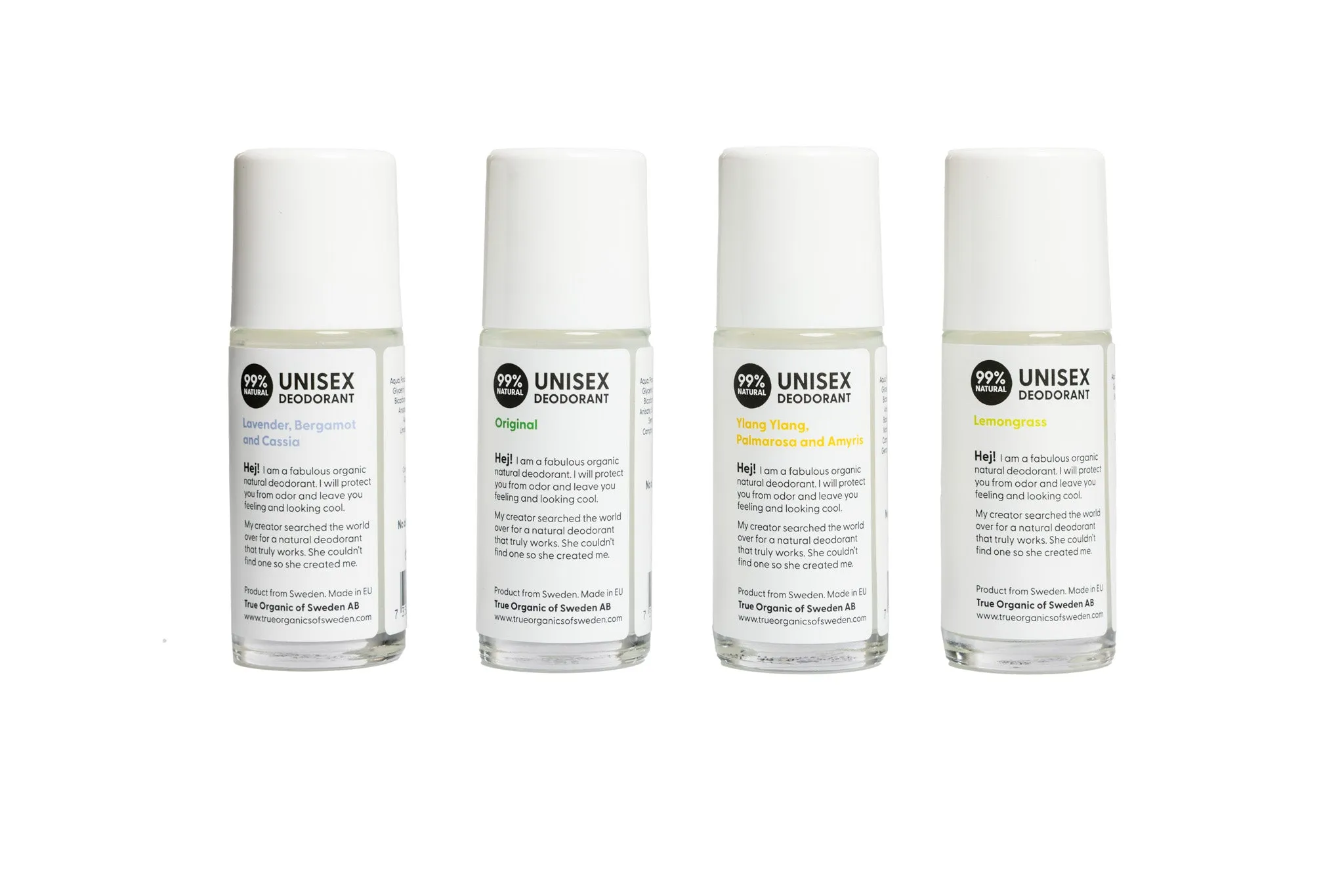 Sample pack -  all 4 Undercover agent best natural deodorants