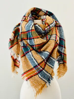 SC26 CHECK SQUARE SCARVES