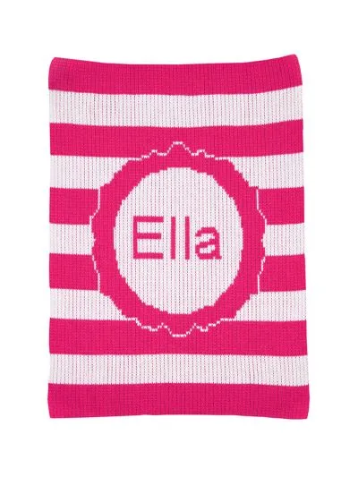 SCALLOPED MODERN STRIPE BLANKET
